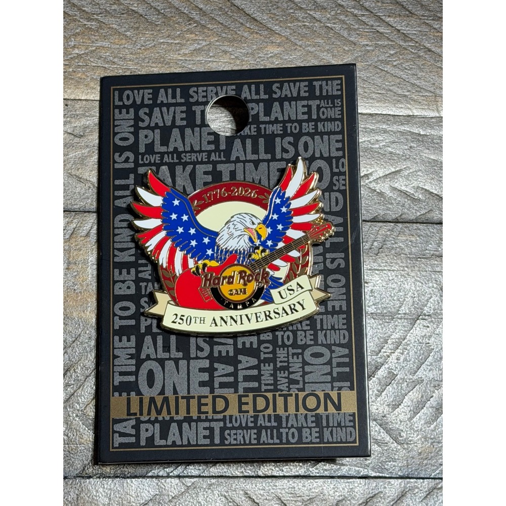 Hard Rock Cafe Pin Unisex OS Multi New Tampa USA 250th Anniversary Limited Ed